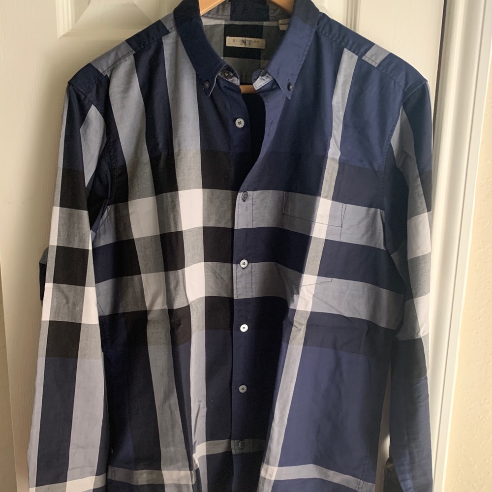 Authentic Men’s Navy Burberry Shirt